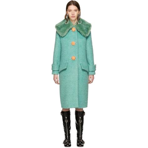 miu miu green coat|miumiu cotton coats for women.